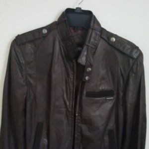 Vintage 1970s Renoma Mens Small Leather Moto Jacket